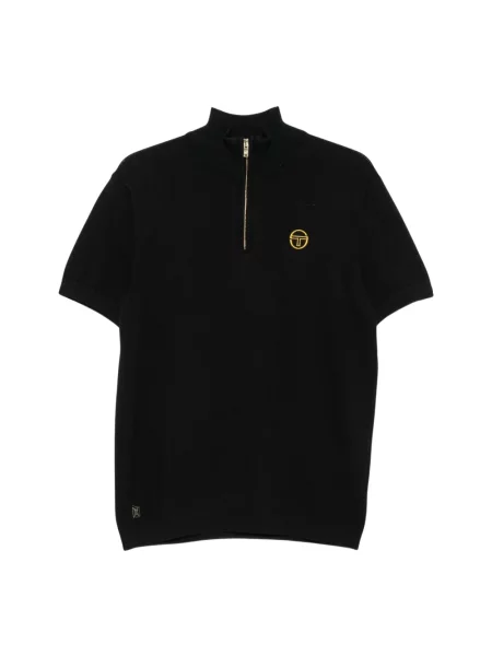 Dzianinowa koszulka polo Sergio Tacchini czarna