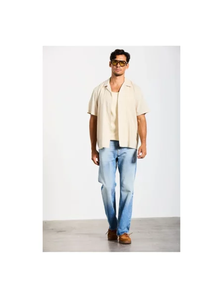 Jeansy straight leg Goldgarn Denim niebieskie