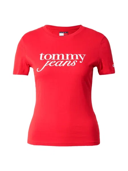 Tommy Jeans Marškinėliai Essential raudona