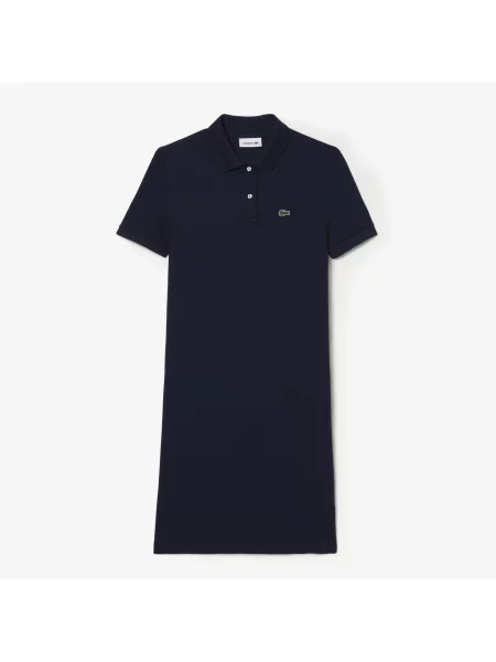 Lacoste Sukienka Polo Z Dzianiny Pikowej Lacoste granatowa