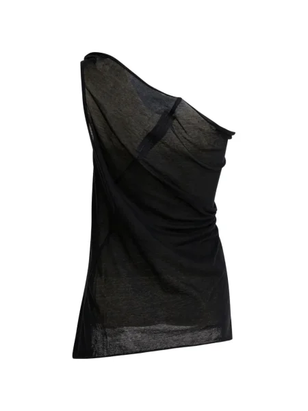 Top Rick Owens drapat cu un umăr gol negru