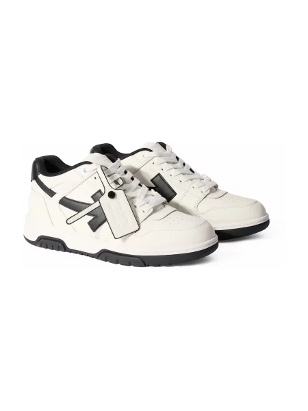 Sneakersy Off-white skórzane biznesowe białe