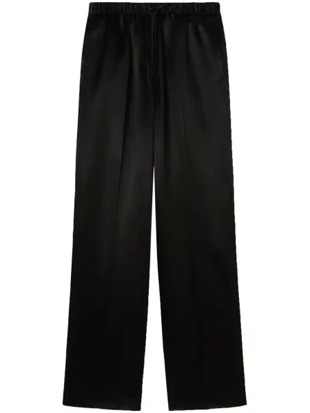 Pantaloni Jil Sander din satin negru
