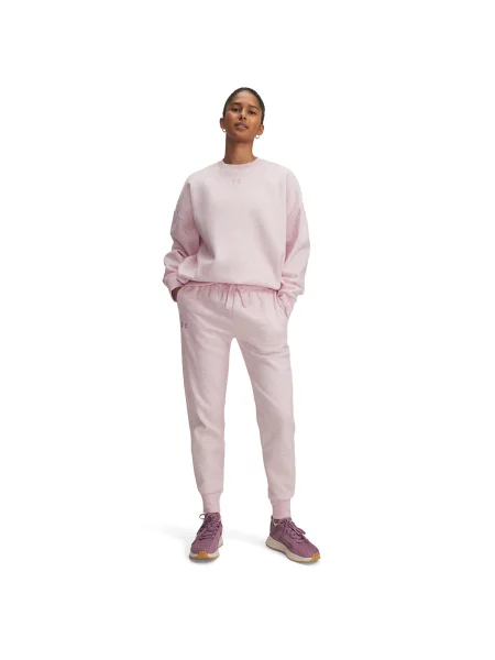 Kalhoty Under Armour Rival Fleece prime light heather/prime pink