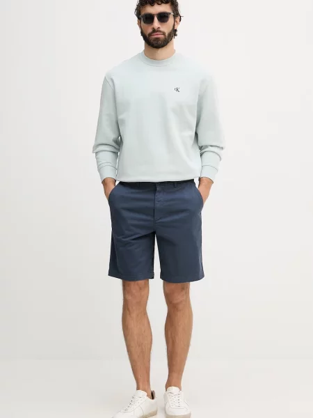 Calvin Klein Jeans chino kratke hlače z elastanom modra