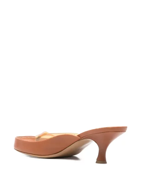 Sandale Chloé transparente cu bretele maro