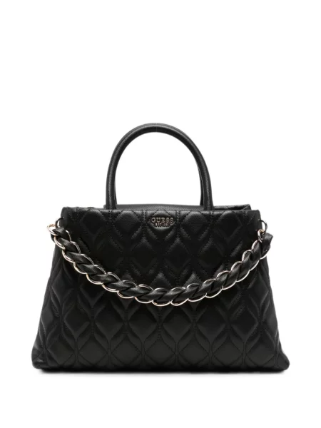 Matlasat geantă shopper Guess negru