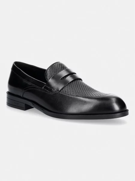 BOSS mocasini pentru bărbați din piele Tayil negru