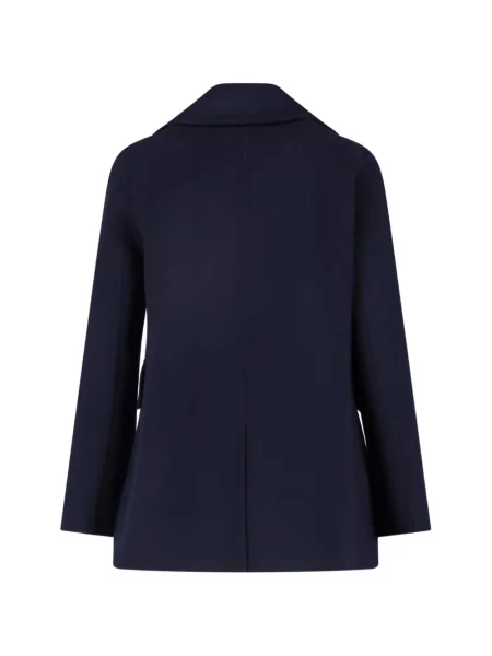 Vlněná dvouřadá bunda 's Max Mara modrá