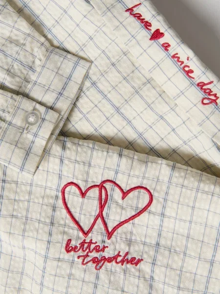 Reserved Картата сорочка кремовий 