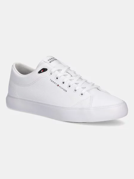 Маратонки Tommy Hilfiger TH HI VULC CORE LOW LTH II ESS мъжки бяло