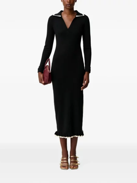 Lung rochie Claudie Pierlot tricotate negru