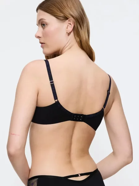 Triumph balkonetka s lyocellom Wild Gardenia Florale čierna