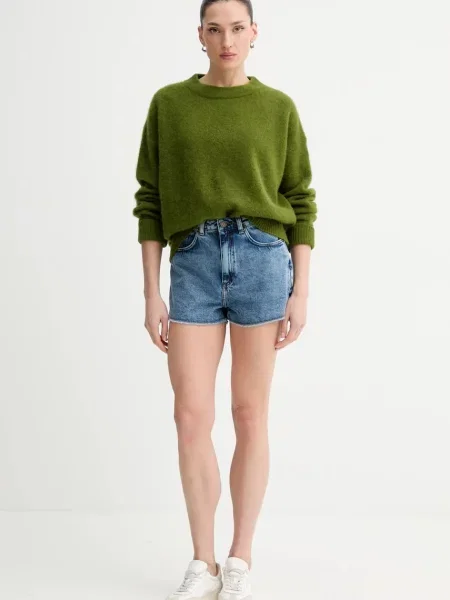 American Vintage szorty jeansowe niebieskie