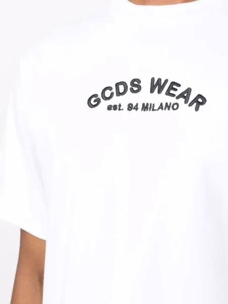 Tricou Gcds cu decolteu rotund alb