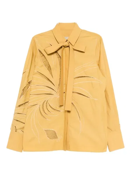 Cămașă Elie Saab cu broderie galben