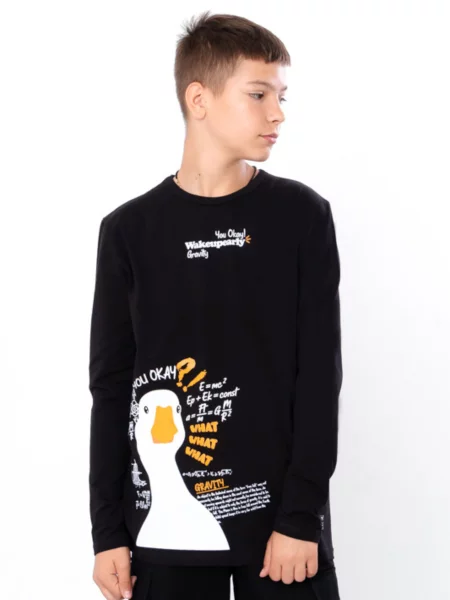 Лонгслив носи своє из спандекса черный