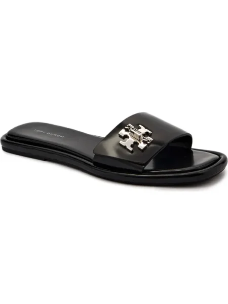 TORY BURCH Bőr papucs T LOCK fekete