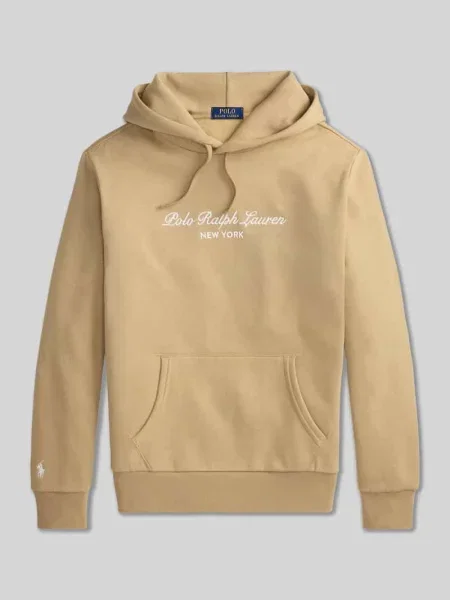 Bluza z kapturem o kroju relaxed fit z mieszanki bawełny Polo Ralph Lauren beżowa