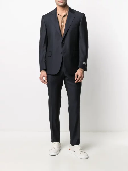 Costum Canali de lână de costum albastru