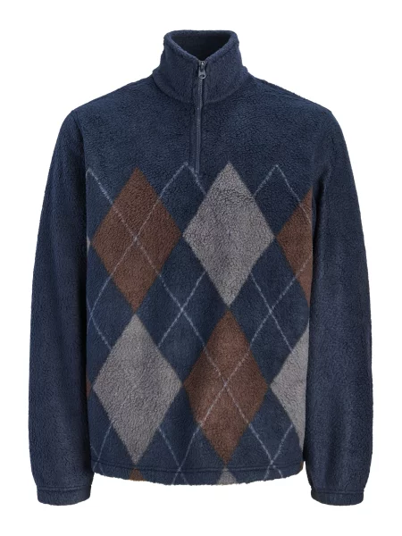 JACK & JONES Pulover JORSebastian albastru deschis / albastru închis / maro gri