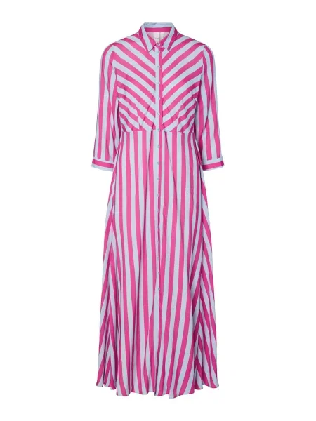 YAS Rochie tip bluză YASSAVANNA porumbel / roz deschis albastru