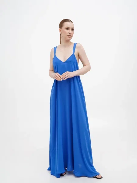 A LOT Сарафан Віскоза/поліестер синій