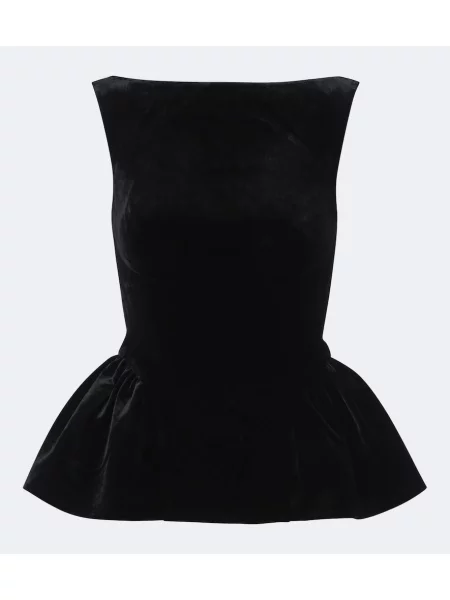 Кадифен топ Roland Mouret черно