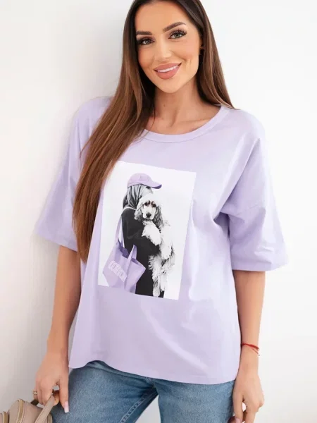 Top Kesi Włoski cu mâneci scurte alb