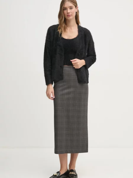 Спідниця United Colors of Benetton midi пряма зелений