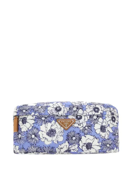 Curea Prada cu model floral cu imagine albastru