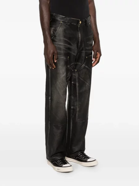 Pantaloni Kamiya din piele negru