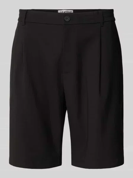 Szorty o kroju straight fit z wpuszczanymi Jake*s Studio Men czarne