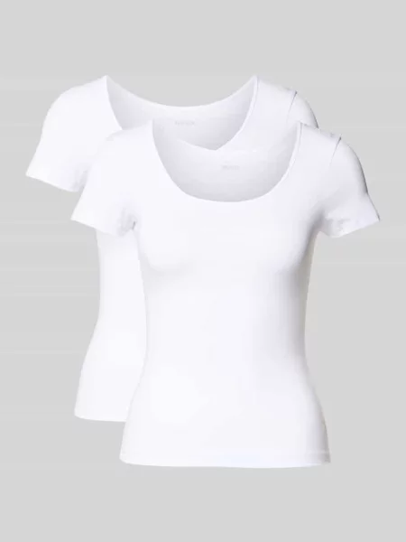 T-shirt z nadrukiem z logo Hugo biała