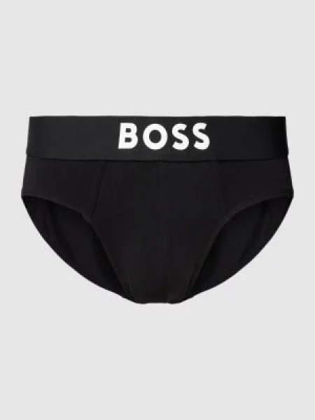 Figi z nadrukiem z logo Boss czarne
