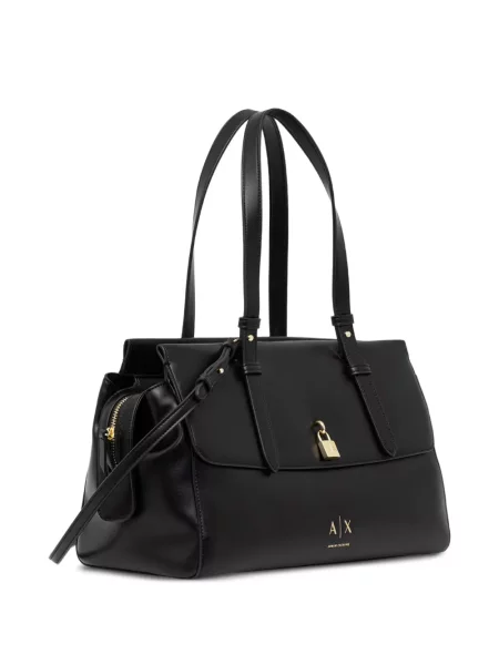 Geantă shopper Armani Exchange cu imagine negru