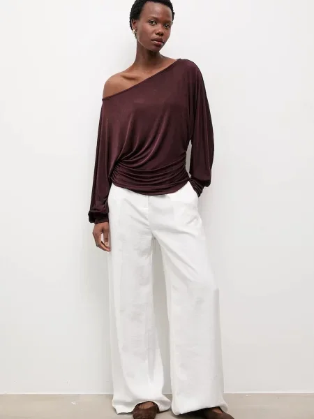 Блузка Answear.LAB однотонна коричневий