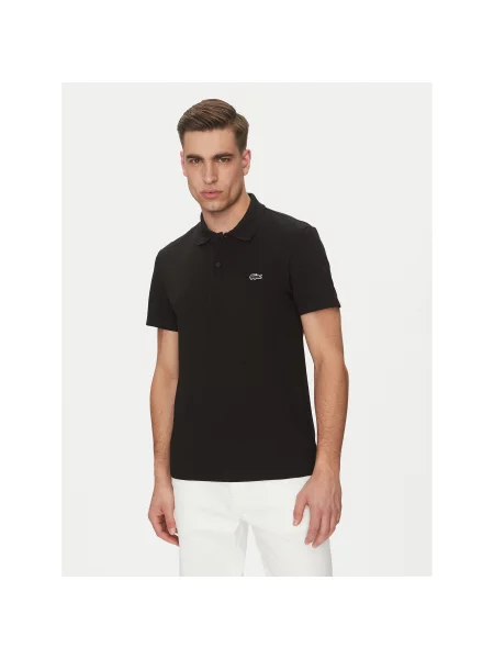 Lacoste Polo Regular Fit μαύρο