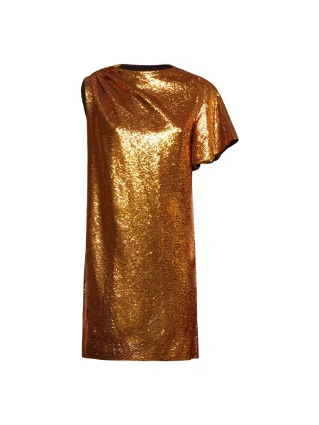 Sukienka Silvian Heach na jednym ramieniu pomarańczowa