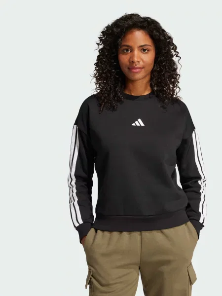 Свитшот Adidas в полоску черный