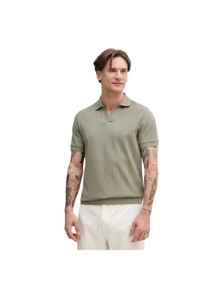 Koszulka polo w kroju regular fit z dekoltem w kształcie V model Baronito' Joop! Collection zielona