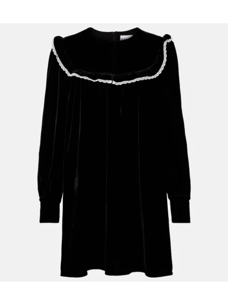 Rochie Ganni de catifea negru