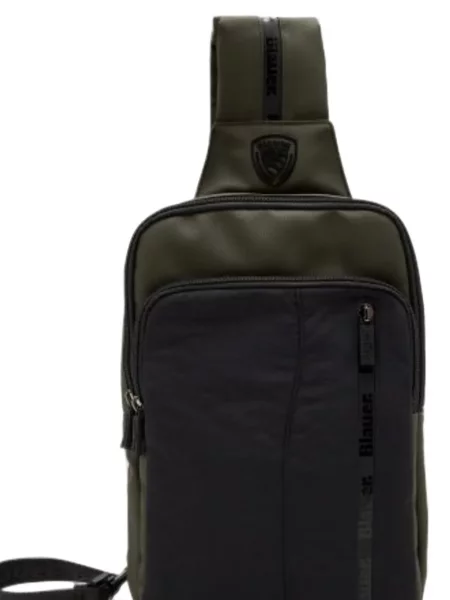 Geantă crossbody Blauer cu autograf verde