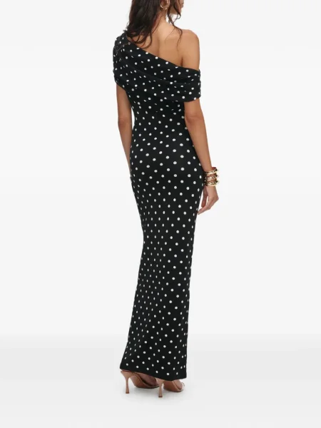 Rochie maxi Self-portrait cu buline de costum negru