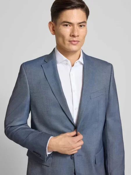 Marynarka na 2 o kroju regular fit z dodatkiem wełny Pierre Cardin niebieska