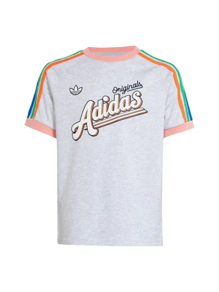 ADIDAS ORIGINALS Majica svijetlosiva / limeta / ružičasta bijela