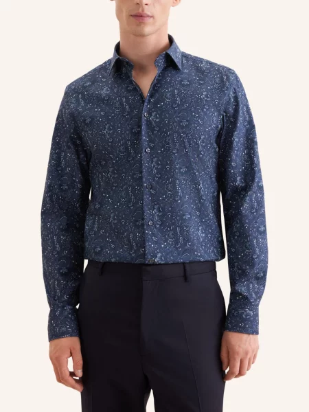 Seidensticker Koszula Biznesowa O Kroju Slim Fit grau szara