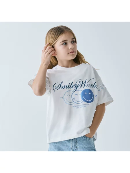 Reserved Tričko SmileyWorld® krémová