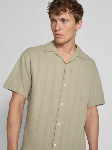 Koszula casualowa o kroju regular fit z mieszanki bawełny i dodatkiem lnu model ‘MONTANA’ Jack & Jones Premium