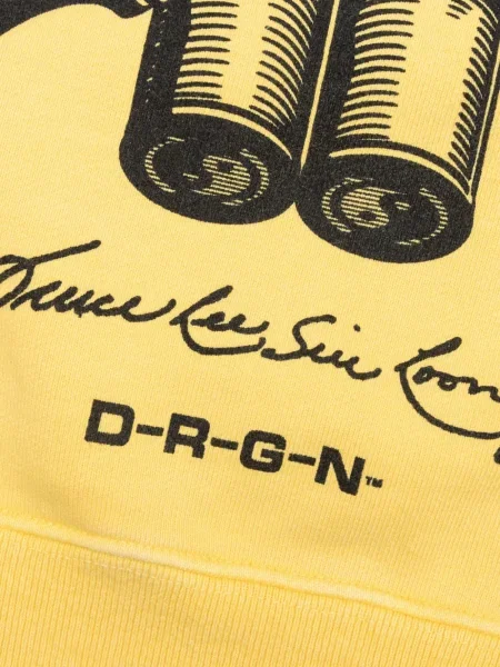 Hanorac crewneck D-r-g-n galben